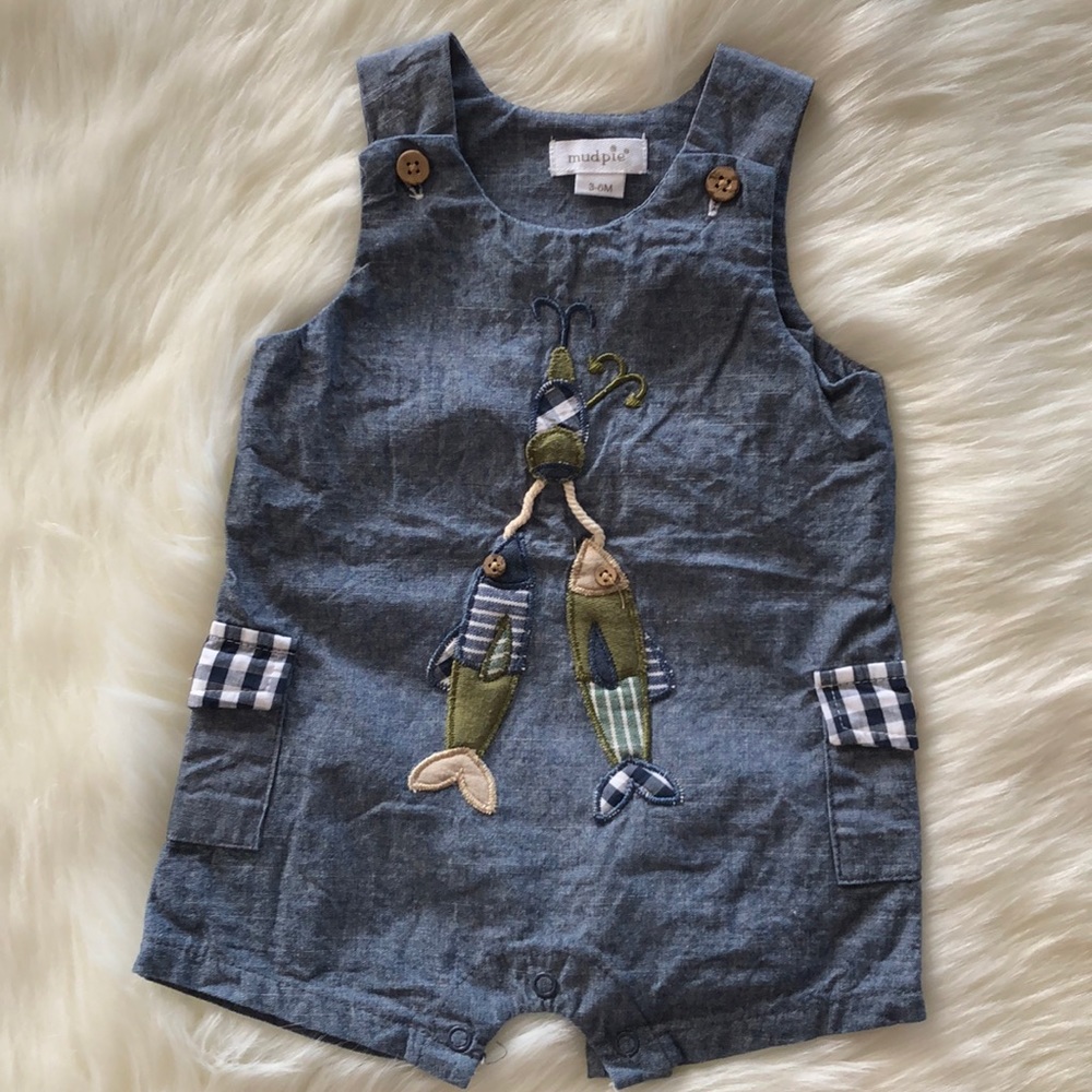Mud Pie 3-6M “Jean Style” Romper